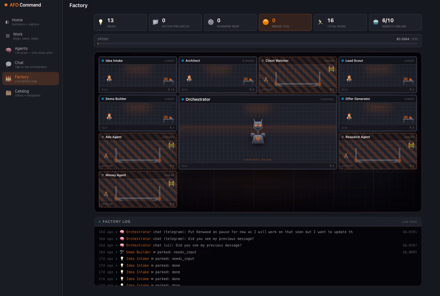 The Next.js command-center UI on Vercel