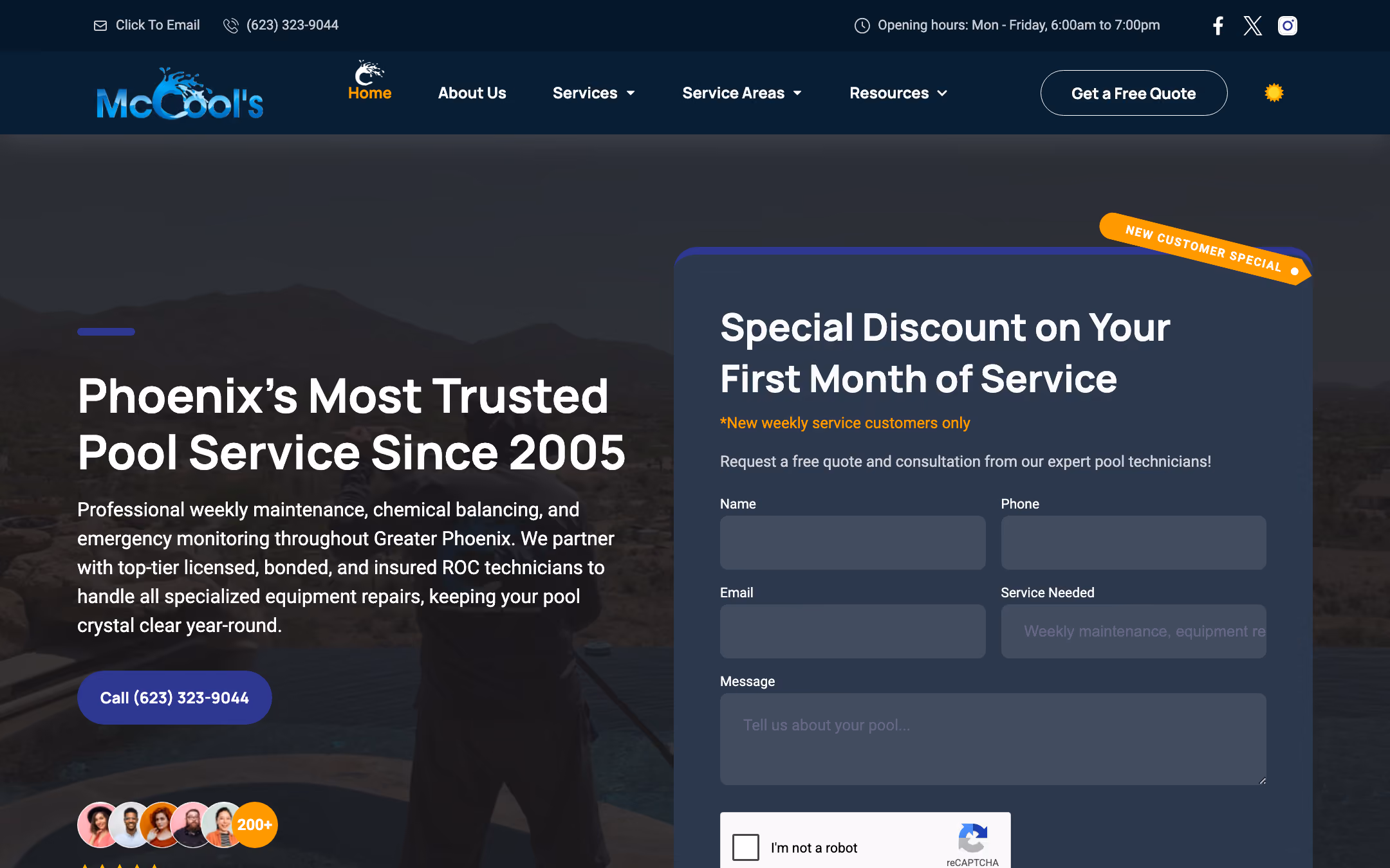 Live client site — example two